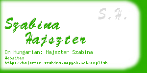 szabina hajszter business card